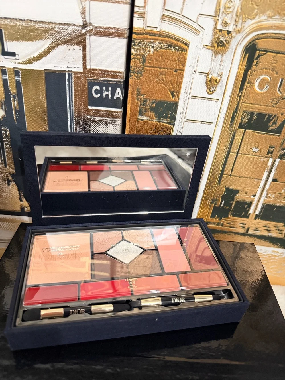 Christian Dior Navy Box with Gold Band